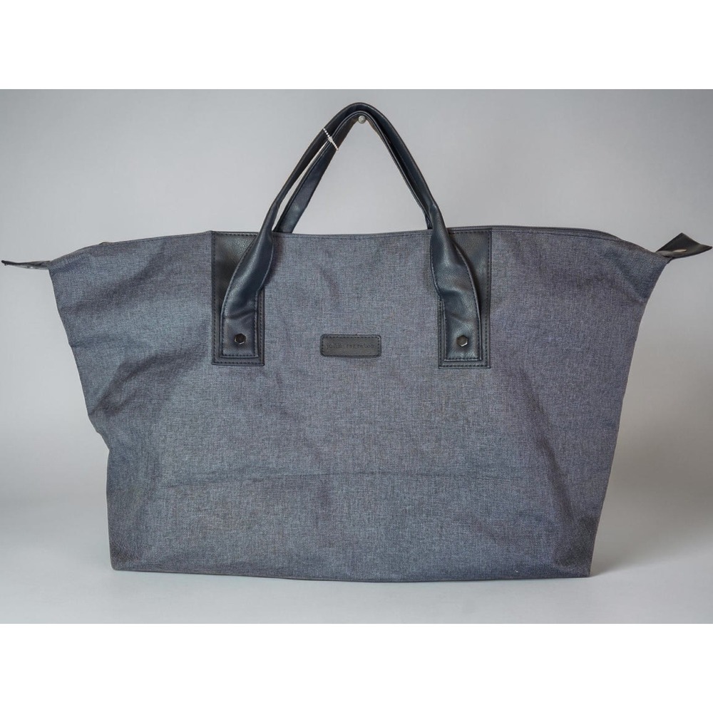 John Varvatos Weekend Bag Tote Gray Large Full Zip Shoulder Bag